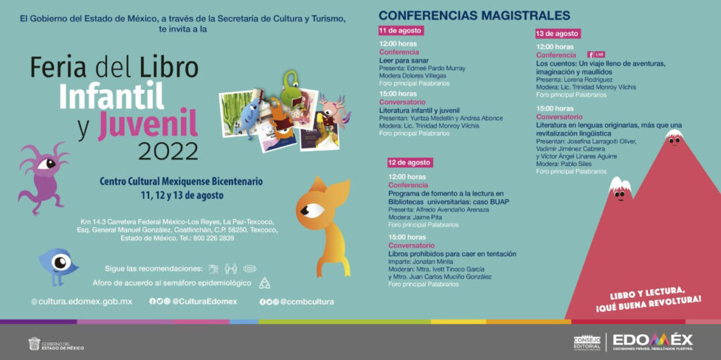 Estaremos presentes en la Ferial del Libro Infantil y Juvenil el 11, 12 y 13 de agosto